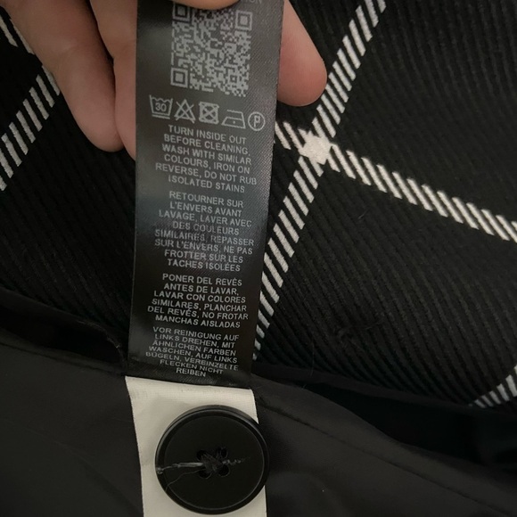 ASOS Black & White Checkered Double Breasted Classic Blazer w/ 2 Pockets Size 4 - Picture 12 of 13